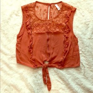 Women’s Burnt Orange Crop Top